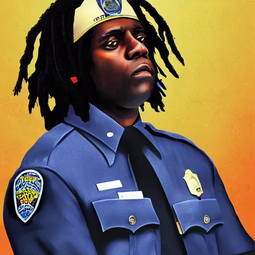 Prompt: chief keef as a police officer digital art very detailed 4 k detailed super realistic