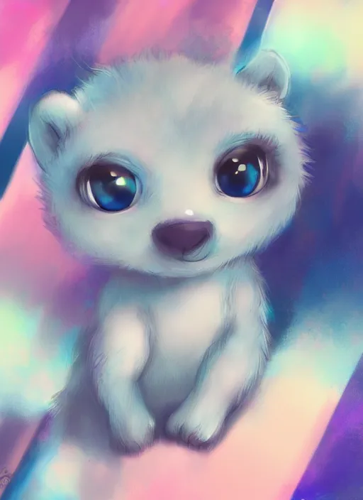 Prompt: adorable, brilliant, elegant, pastel texture, matte painting hyperpop cutest fuzzy furry portrait trending on pixiv