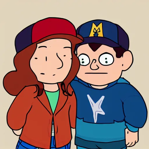 Image similar to mabel and dipper from gravity falls