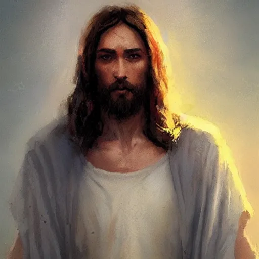 Image similar to jesus christ by greg rutkowski