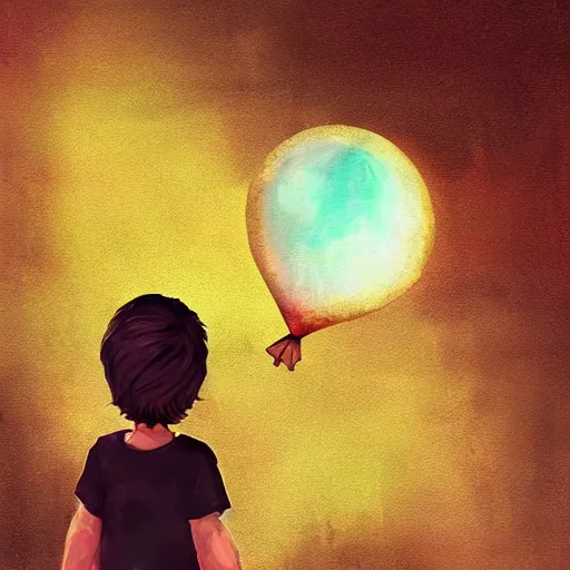 Image similar to god poking tge earth until it pops like a balloon, digital painting, pixv,