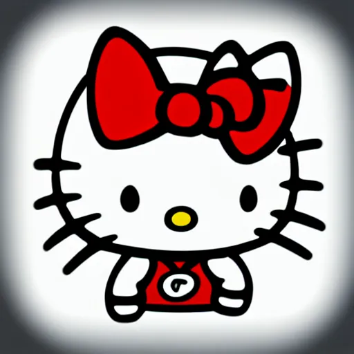 Prompt: hello kitty sticker art