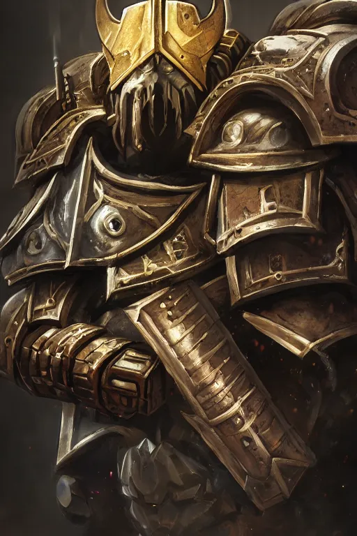 Image similar to armor portrait heros warhammer 4 0 k horus heresy fanart - the primarchs emperor by johannes helgeson animated with vfx concept artist & illustrator global illumination ray tracing hdr fanart arstation zbrush central hardmesh 8 k octane renderer comics stylized