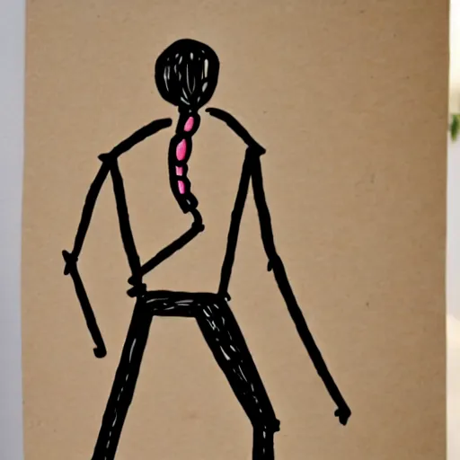 Image similar to a realistic stickman