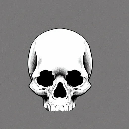 Image similar to skull black and white anatomical illustration