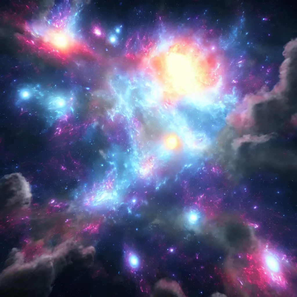 Prompt: a majestic dream without gravity, photorealistic, nebula galaxies, unreal engine,