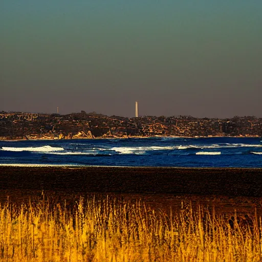 Image similar to !dream Early evening has set in. California's noncommital sun shrugs through the haze. If Midwest evenings boast a lush act of violence thrown against the sky, this so-called golden state treats its day-ends with the frugality of divorce. Dips out, aloof.
