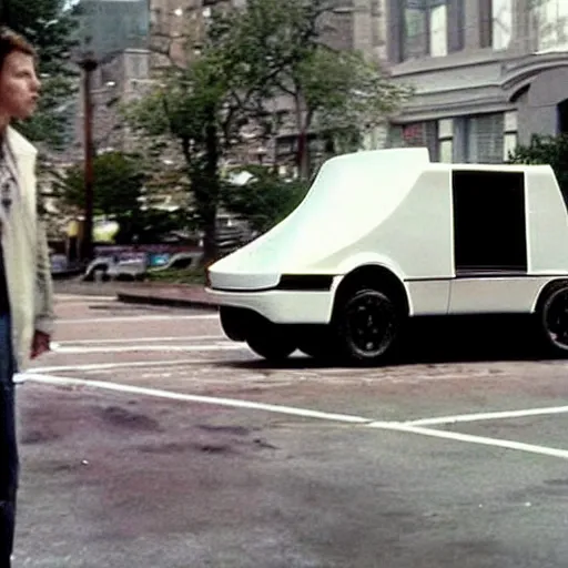 Image similar to tesla cybertruck in back to the future