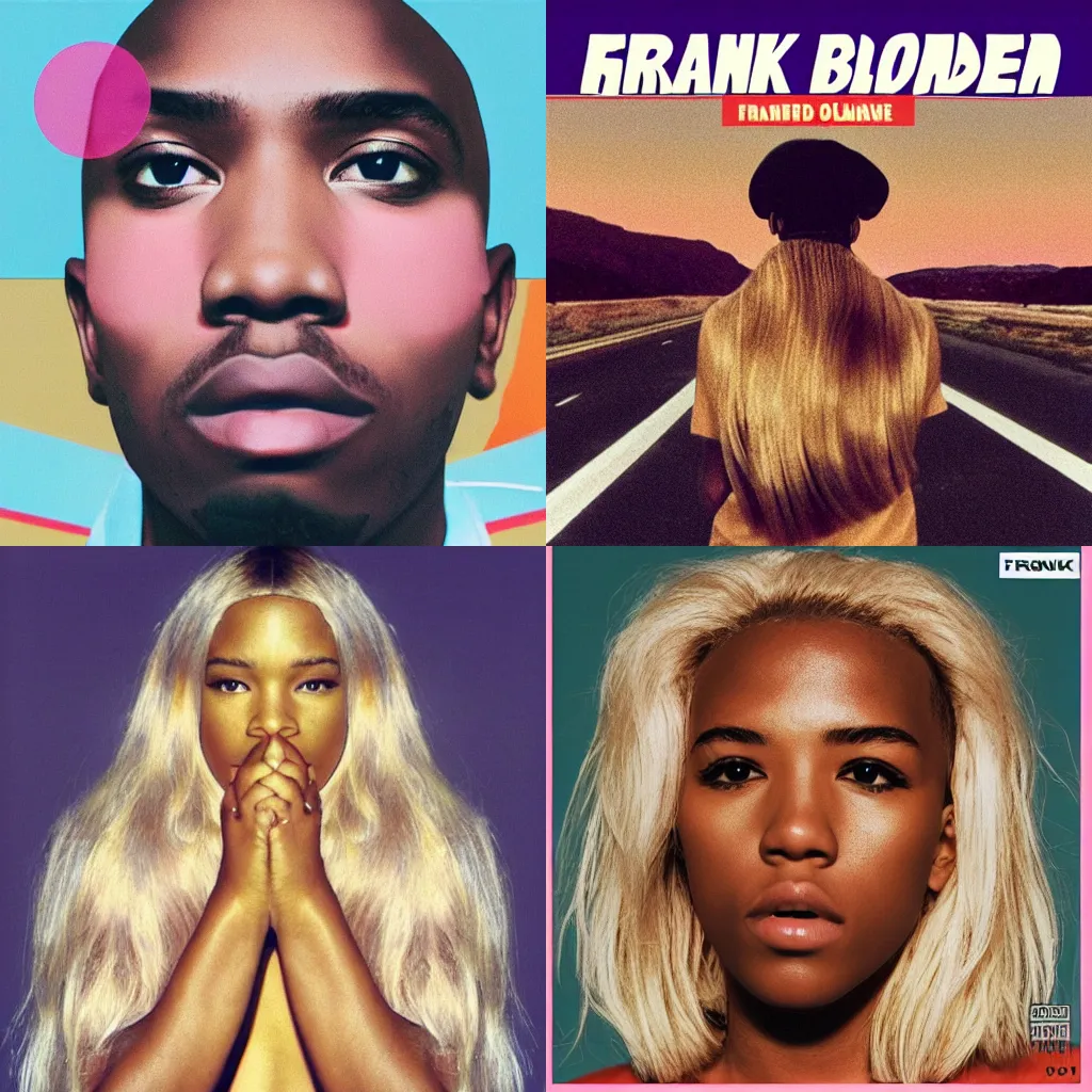 Prompt: blonde album cover, by frank ocean