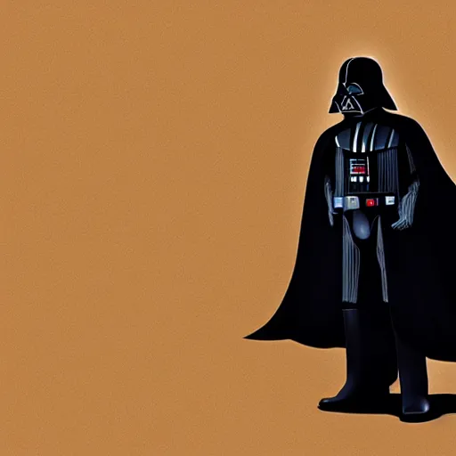 Prompt: darth vader, artwork by goro fujita