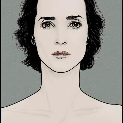 Image similar to “ winona ryder retro minimalist portrait by jean giraud, moebius starwatcher comic, sharp, smooth face, 8 k ”