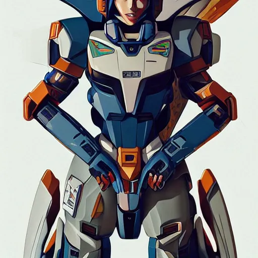 Image similar to portrait of stunning megan fox gundam pilot, with an intricate, detailed, urban inspired hiphop afro futuristic helmet, vector behance hd jesper ejsing, rhads, makoto shinkai, lois van baarle, ilya kuvshinov, rossdraws, hd, 3 2 k, ilya kuvshinov, gustav klimt