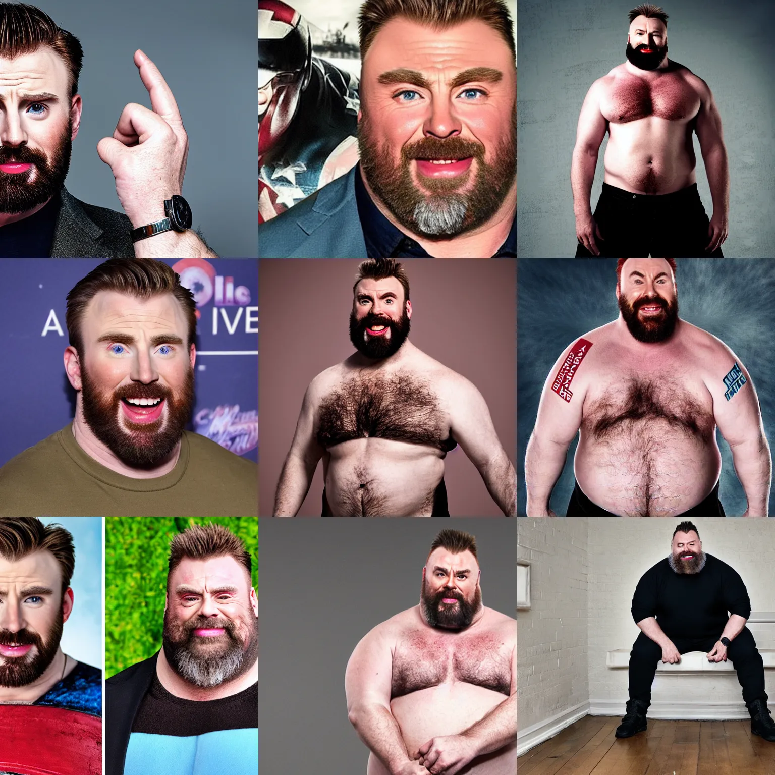 Prompt: chris evans as eddie hall