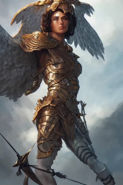 Image similar to amazon valkyrie athena, d & d, fantasy, portrait, highly detailed, headshot, digital painting, trending on artstation, concept art, sharp focus, illustration, art by artgerm and greg rutkowski and magali villeneuve