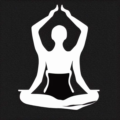 Image similar to black and white corporate logo female silhouette yoga pose