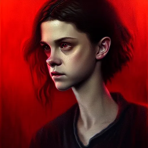 Image similar to Twilight version of Stranger Things, Portrait of Edward and Bella, diffuse lighting, fantasy, intricate, elegant, highly detailed, lifelike, photorealistic, digital painting, artstation, illustration, concept art, smooth, sharp focus, art by Artem Demura