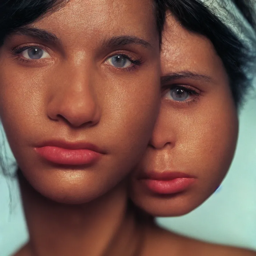 Image similar to closeup photo of a beautiful woman face, 8 0 mm lens, by martin schoeller, hyper realistic, fujifilm velvia 1 0 0