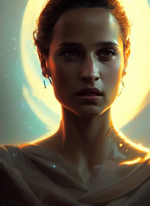 Prompt: portrait of mars ravelo darna alicia vikander, intricate, elegant, glowing lights, highly detailed, digital painting, artstation, glamor pose, concept art, smooth, sharp focus, illustration, art by wlop and greg rutkowski