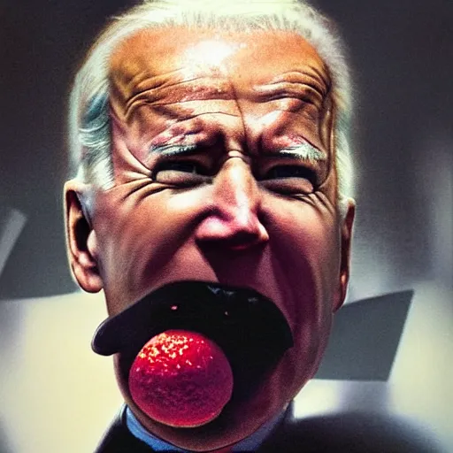 Image similar to joe biden eating the demon core, photography, realism, realistic, photorealism, photography, f 3. 5