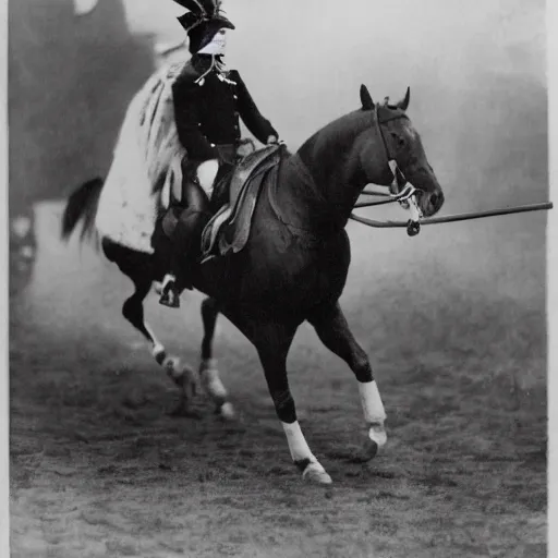 Prompt: Queen Elizabeth riding horse,