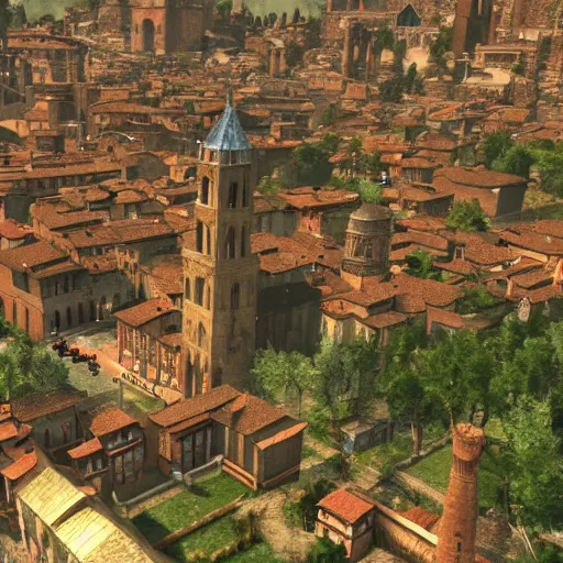 Image similar to the city of Bologna featured in Elder Scrolls IV Oblivion