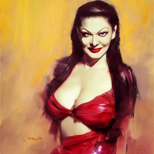 Image similar to yvonne di carlo by artist ruan jia