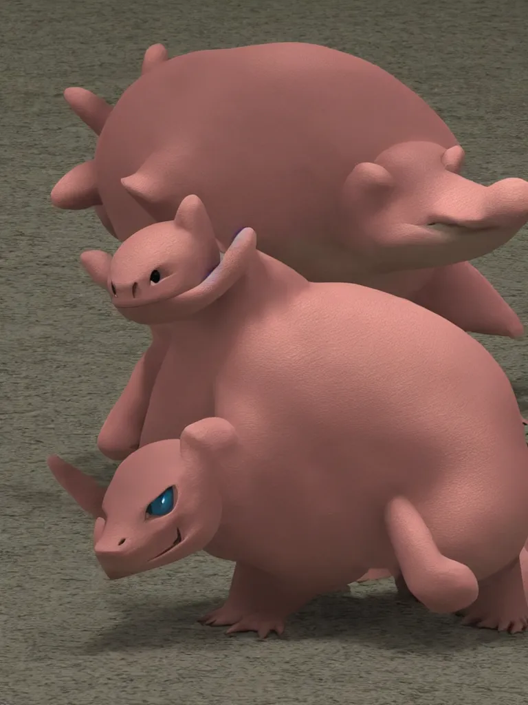 Prompt: slowpoke pokemon; highly detailed and realistic, rendered in unreal engine