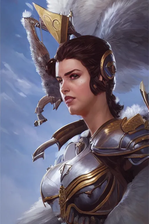 Image similar to amazon valkyrie athena, d & d, fantasy, portrait, highly detailed, headshot, digital painting, trending on artstation, concept art, sharp focus, illustration, art by artgerm and greg rutkowski and magali villeneuve