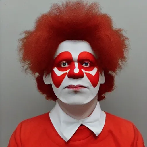 Image similar to Ronald McDonald mugshot