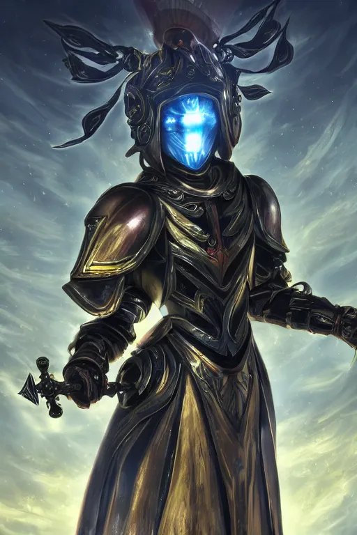 Image similar to helmet armor guardian destiny in witch queen illumination ray tracing hdr fanart arstation by sung choi robot ninja mask and eric pfeiffer and gabriel garza and casper konefal