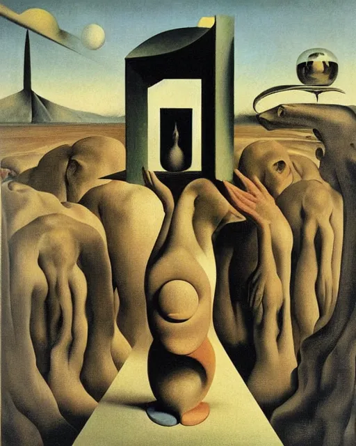 Image similar to radical change of the mind by carrington, bosch, dali, barlowe, magritte