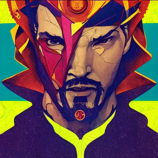 Image similar to Doctor Strange profile picture by Sachin Teng, asymmetrical, Organic Painting , Matte Painting, geometric shapes, hard edges, graffiti, street art:2 by Sachin Teng:4