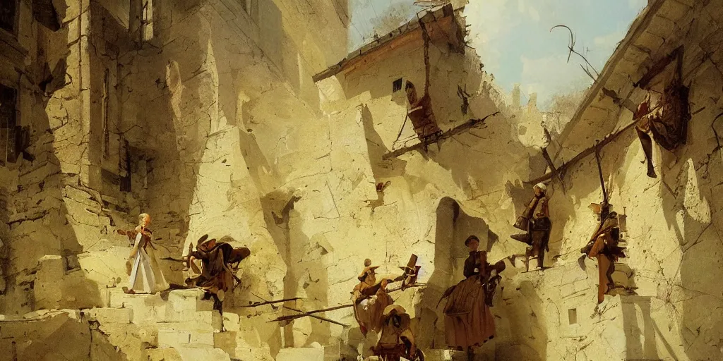 Image similar to gorgeous Carl Spitzweg painting, artstation