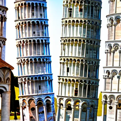 Image similar to Leaning tower of pisa split in half