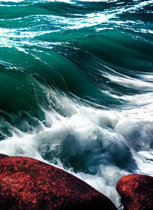 Image similar to beautiful rocks in ocean waves photograph