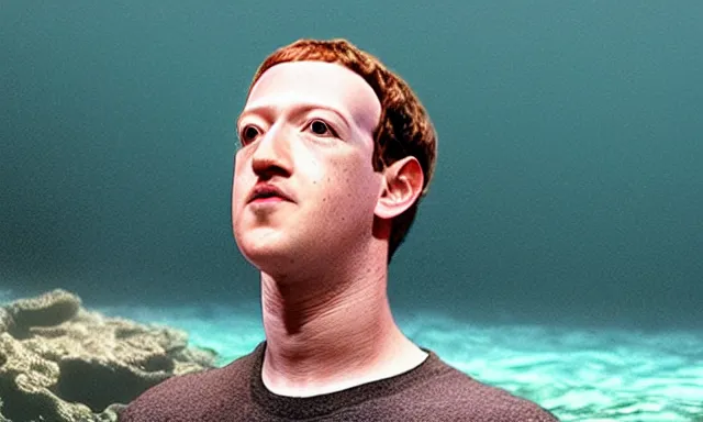 Image similar to mark zuckerberg as a fantastic sea creature, photorealistic, cinematic lighting, highly detailed, by guillermo del toro