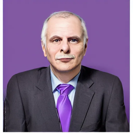 Image similar to augustus aloysius corporate portrait, senior sales marketing acquisitions ceo executive vp, purple green color scheme, professional studio lighting, hyperreal detailed lifelike facial features, corporate portraiture photographed by andreas gursky