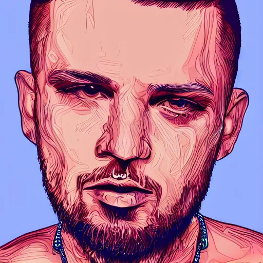 Prompt: highly detailed portrait of quebonafide, polish rapper, digital art