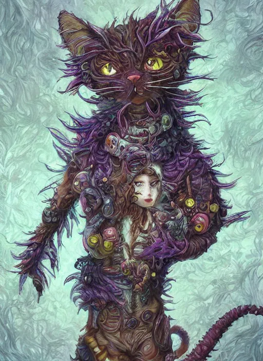 Prompt: cat seahorse fursona, long haired attractive androgynous fluffy humanoid character design, sharp focus, weirdcore voidpunk digital art by artgerm, akihiko yoshida, louis wain, simon stalenhag, wlop, noah bradley, furaffinity, artstation hd, trending on deviantart