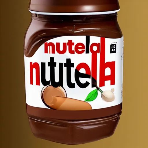 Prompt: nutella jar designed by the company apple