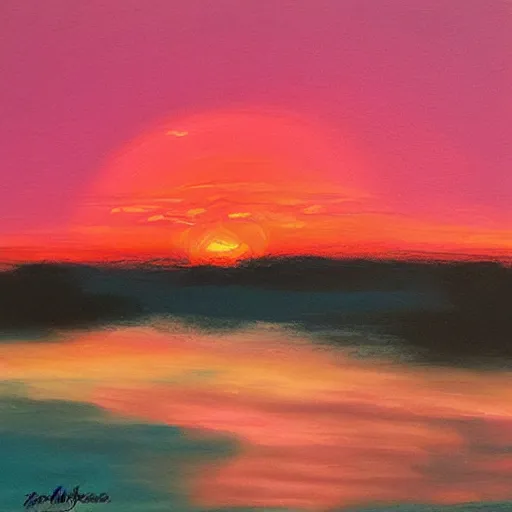 Prompt: redpink sunset