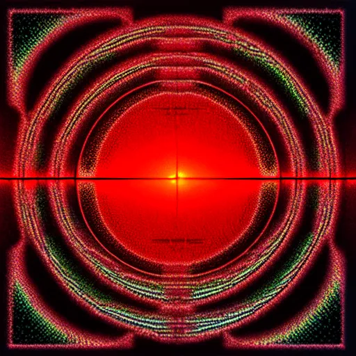 Prompt: nuclear brutalist sounds waves in infinite recursion fourier transform