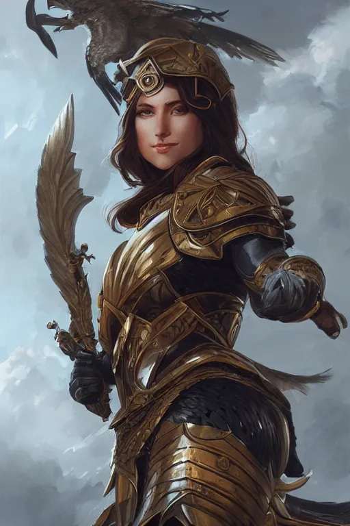 Image similar to amazon valkyrie athena, d & d, fantasy, portrait, highly detailed, headshot, digital painting, trending on artstation, concept art, sharp focus, illustration, art by artgerm and greg rutkowski and magali villeneuve