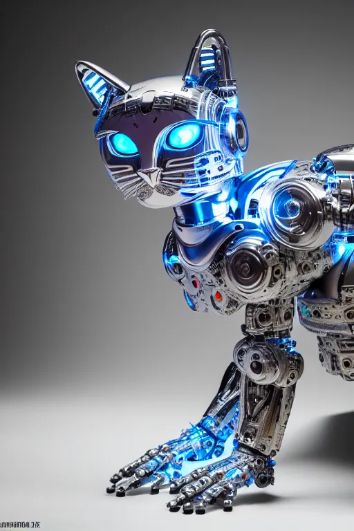 Image similar to detailed photo of the half - cybernetic robocat, symmetry, awesome exposition, very detailed, highly accurate, intricate, professional lighting diffracted lightrays, 8 k, sense of awe, science magazine cover