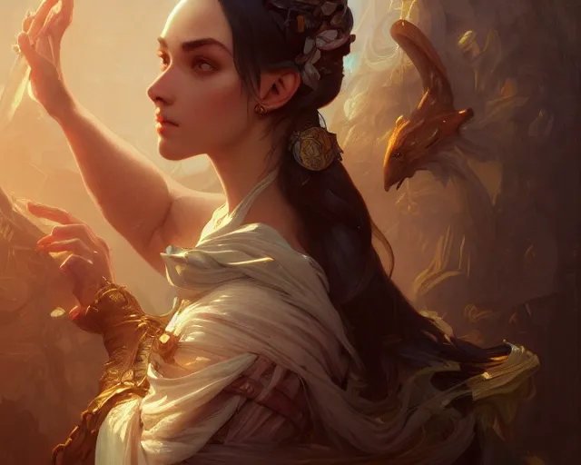 Image similar to photography of raffaello sanizo, deep focus, d & d, fantasy, intricate, elegant, highly detailed, digital painting, artstation, concept art, matte, sharp focus, illustration, hearthstone, art by artgerm and greg rutkowski and alphonse mucha