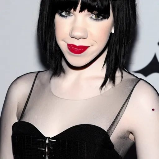 Image similar to Carly Rae Jepsen, goth