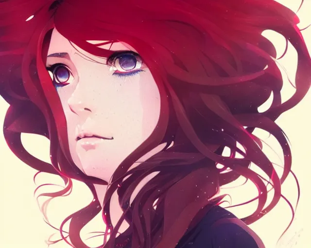 Image similar to a ultradetailed beautiful panting of rin tohsaka with flowing hair, 1 / 4 portrait, by conrad roset, greg rutkowski and makoto shinkai, rin, fate, trending on artstation