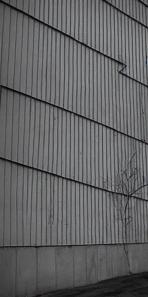 Prompt: «realistic warehouse deep sad blow wind plastic metal walls gloomy dark texture violence ignorance guilty end»