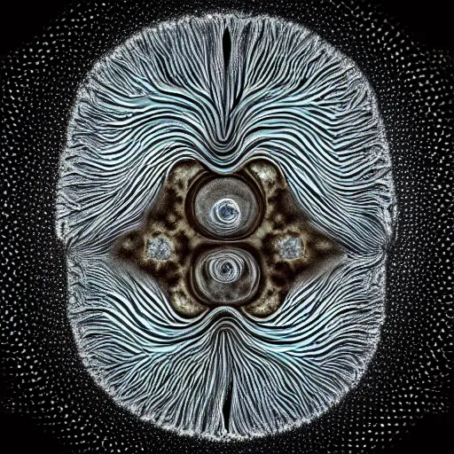 Prompt: the pseudopodia of two cells interacting. a microscopic photo by earnst haeckel. polycount shutterstock contest winner, art nouveau, nuclear art, microbiology, neoplasticism. biomorphic, creative commons, fractalism, airbrush art, minimalist macro photography, photoillustration, dye - transfer, sabattier filter.