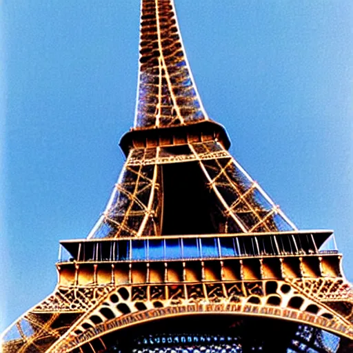 Image similar to The Eiffel tower redesigned by Albert Speer, Colour photograph, detailed, architecture